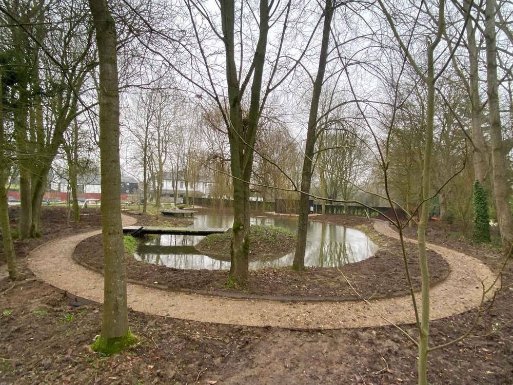 Lakeside Sauna & Pathways — image 6 of 7, Eastscape landscaping in Suffolk