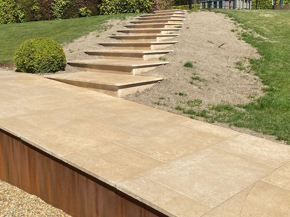 Limestone Terrace — image 1 of 6, Eastscape landscaping in Suffolk